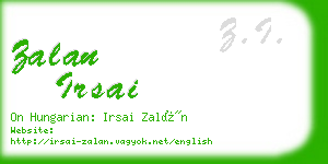 zalan irsai business card